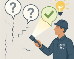 les experts en bâtiment du cabinet AEB 360 sont des spécialistes fissures. Ingénieurs structure, ils expertisent votre maison, appartement, immeuble ou local professionnel pour vous protéger des conséquences des fissurations et rechercher la meilleure prise en charge par l'assurance.